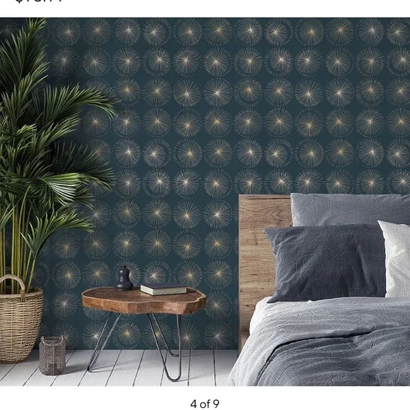 Potterybarn Tempaper Goodbye Moon in Midnight New 1 roll - Picture 3 of 9